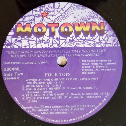Four Tops : Great Songs And Performances That Inspired The Motown 25th Anniversary T.V. Special (LP, Comp)