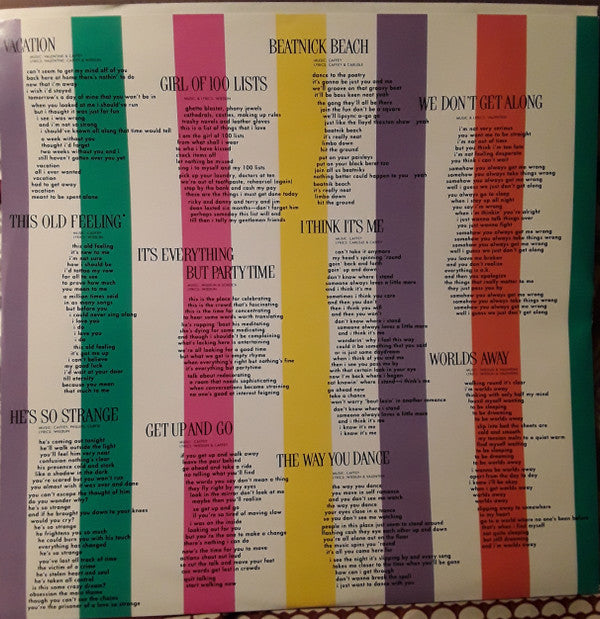 Go-Go's : Vacation (LP, Album, Ltd, RE, Lav)