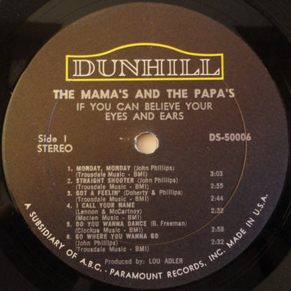 The Mama's And The Papa's* : If You Can Believe Your Eyes And Ears (LP, Album, RP)