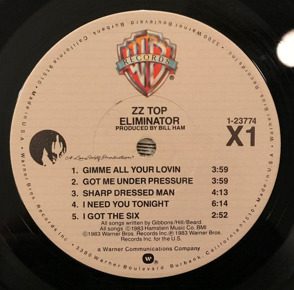 ZZ Top : Eliminator (LP, Album, Win)