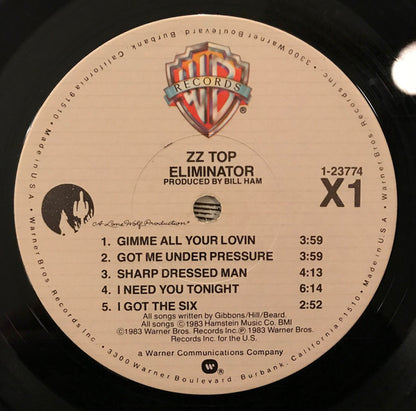 ZZ Top : Eliminator (LP, Album, Win)