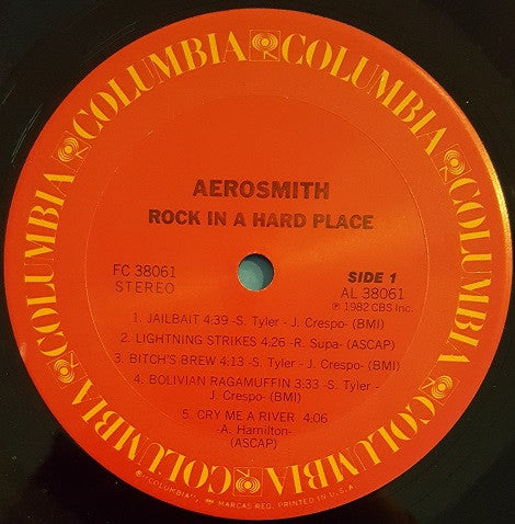 Aerosmith : Rock In A Hard Place (LP, Album, Ter)