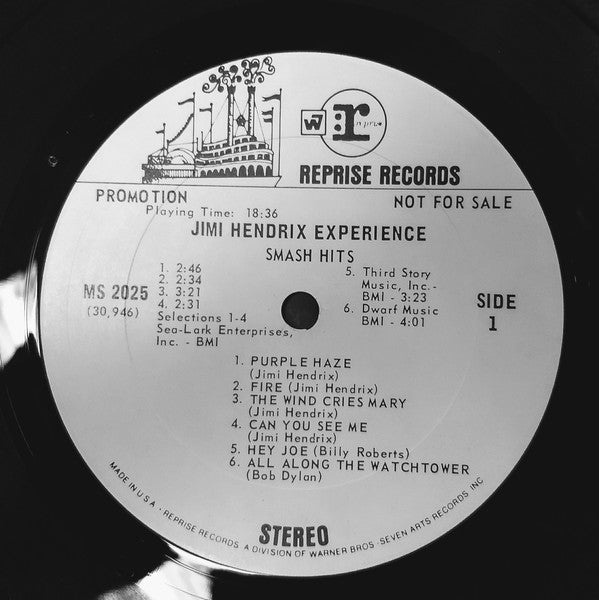 The Jimi Hendrix Experience : Smash Hits (LP, Comp, Promo)