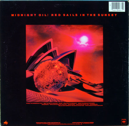 Midnight Oil : Red Sails In The Sunset (LP, Album, Pit)