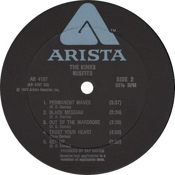 The Kinks : Misfits (LP, Album, San)