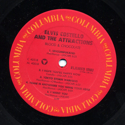 Elvis Costello & The Attractions : Blood & Chocolate (LP, Album, Car)