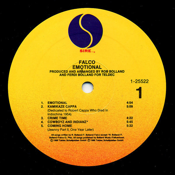 Falco : Emotional (LP, Album, SRC)