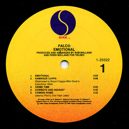 Falco : Emotional (LP, Album, SRC)