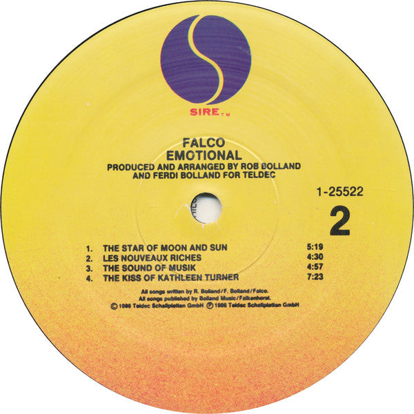Falco : Emotional (LP, Album, SRC)
