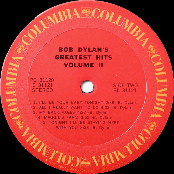 Bob Dylan : Bob Dylan's Greatest Hits Volume II (2xLP, Comp, RE)