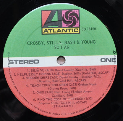 Crosby, Stills, Nash & Young : So Far (LP, Comp, RE)