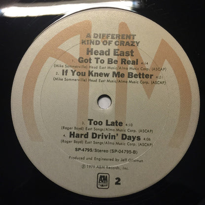 Head East : A Different Kind Of Crazy (LP, Album, Ter)