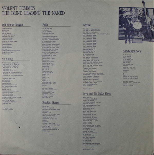 Violent Femmes : The Blind Leading The Naked (LP, Album, Spe)