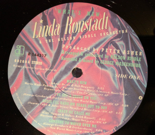 Linda Ronstadt & Nelson Riddle And His Orchestra : What's New (LP, Album, Club, RCA)