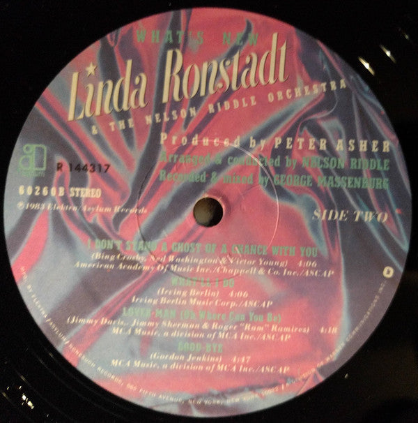 Linda Ronstadt & Nelson Riddle And His Orchestra : What's New (LP, Album, Club, RCA)
