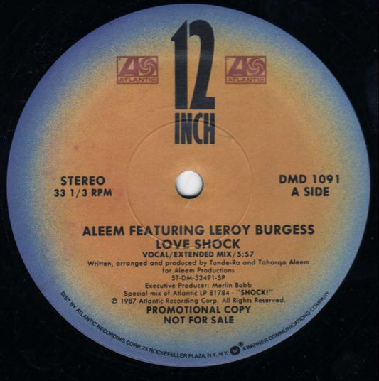 Aleem Featuring Leroy Burgess : Love Shock (12", Single, Promo)