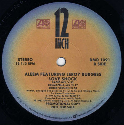 Aleem Featuring Leroy Burgess : Love Shock (12", Single, Promo)