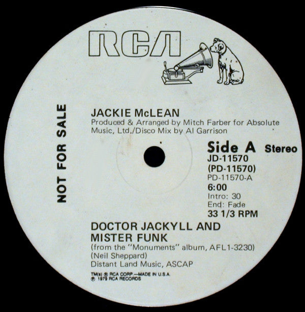 Jackie McLean : Doctor Jackyll And Mister Funk (12", Promo)