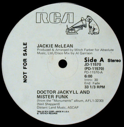 Jackie McLean : Doctor Jackyll And Mister Funk (12", Promo)