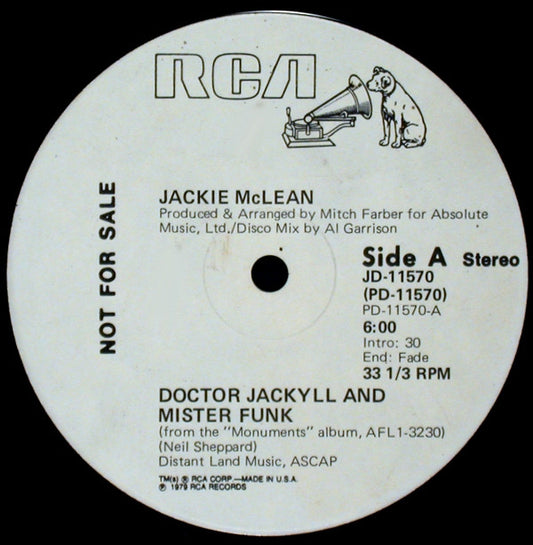 Jackie McLean : Doctor Jackyll And Mister Funk (12", Promo)