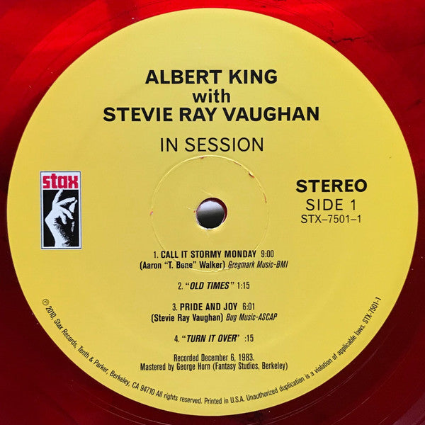 Albert King With Stevie Ray Vaughan : In Session (LP, Ltd, RE, RM, Red)