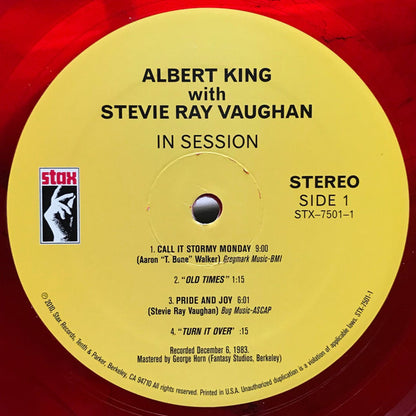 Albert King With Stevie Ray Vaughan : In Session (LP, Ltd, RE, RM, Red)