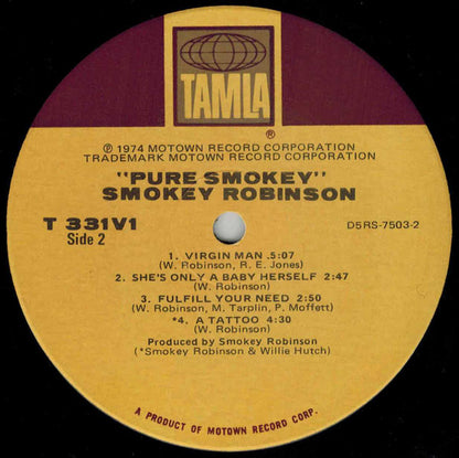 Smokey Robinson : Pure Smokey (LP, Album, RCA)