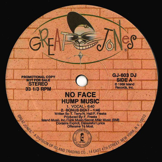 No Face (5) : Hump Music (12", Promo)