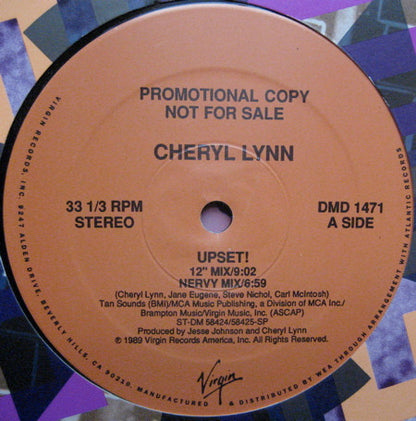 Cheryl Lynn : Upset! (12", Promo)