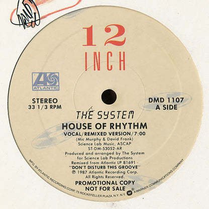 The System : House Of Rhythm (12", Promo)