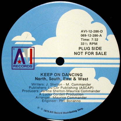 North, South, East & West : Keep On Dancing (12", Single, Promo)