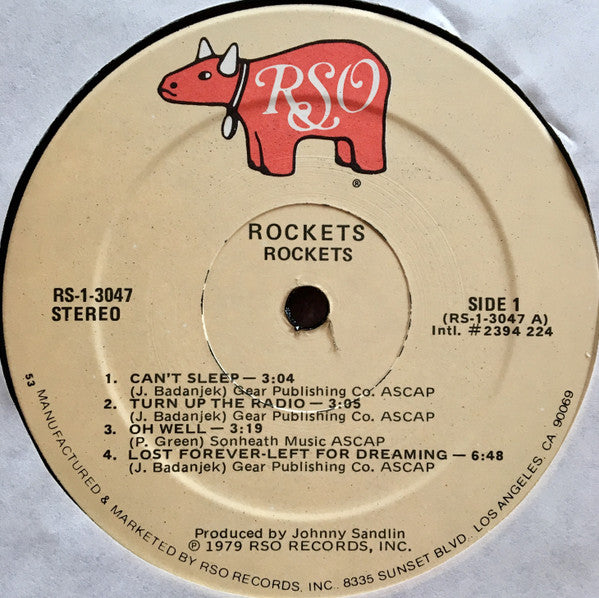 The Rockets (5) : Rockets (LP, Album, 53 )