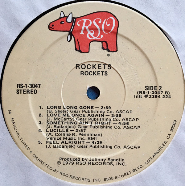 The Rockets (5) : Rockets (LP, Album, 53 )
