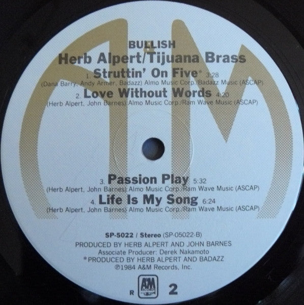 Herb Alpert & The Tijuana Brass : Bullish (LP, Album)