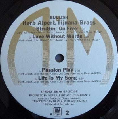 Herb Alpert & The Tijuana Brass : Bullish (LP, Album)