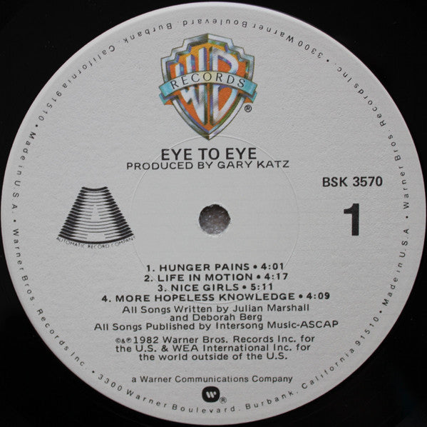Eye To Eye (2) : Eye To Eye (LP, Album, Win)