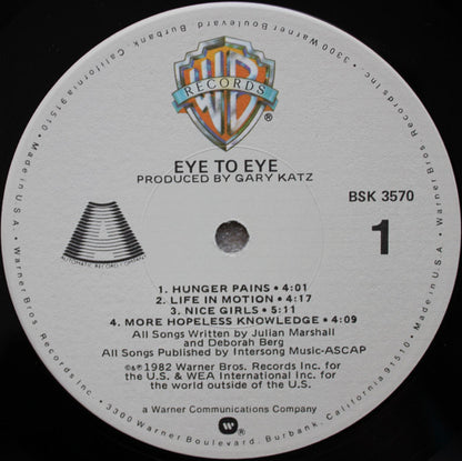 Eye To Eye (2) : Eye To Eye (LP, Album, Win)