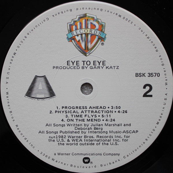 Eye To Eye (2) : Eye To Eye (LP, Album, Win)