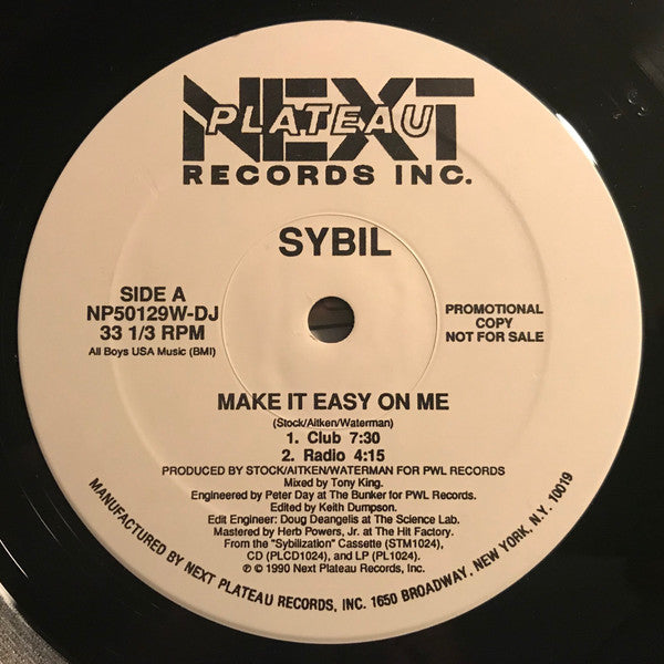 Sybil : Make It Easy On Me (12", Promo)