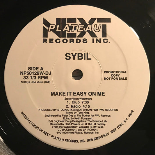 Sybil : Make It Easy On Me (12", Promo)