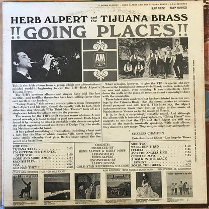 Herb Alpert & The Tijuana Brass : !!Going Places!! (LP, Album, Mon)