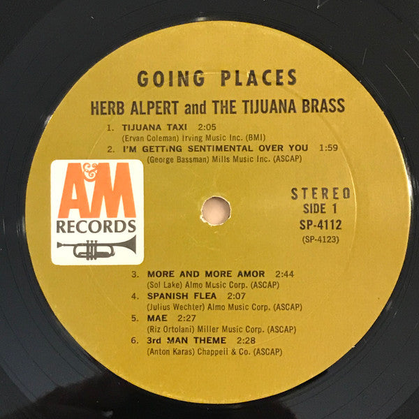 Herb Alpert & The Tijuana Brass : !!Going Places!! (LP, Album, Mon)