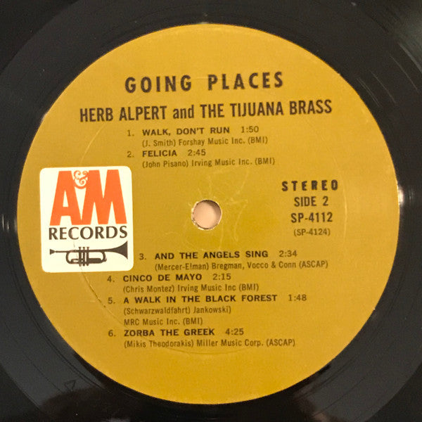 Herb Alpert & The Tijuana Brass : !!Going Places!! (LP, Album, Mon)