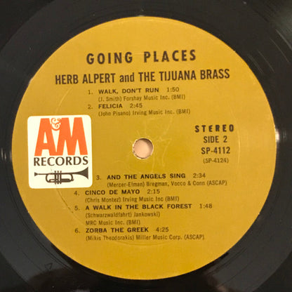 Herb Alpert & The Tijuana Brass : !!Going Places!! (LP, Album, Mon)