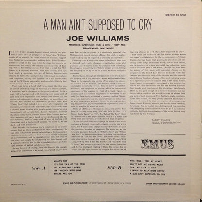Joe Williams : A Man Ain't Supposed To Cry (LP, Album)