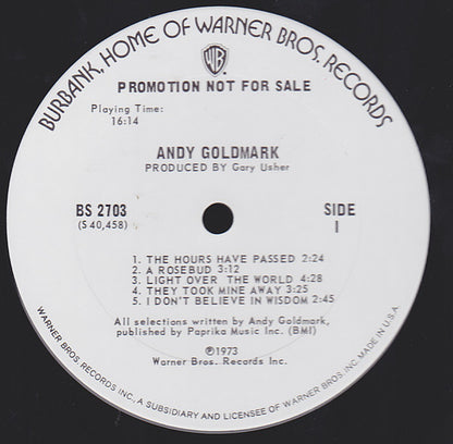 Andy Goldmark : Andy Goldmark (LP, Album, Promo)