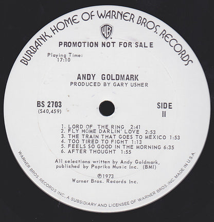 Andy Goldmark : Andy Goldmark (LP, Album, Promo)