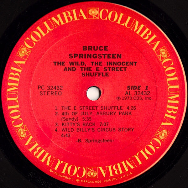Bruce Springsteen : The Wild, The Innocent & The E Street Shuffle (LP, Album, RE, Pit)