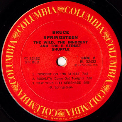 Bruce Springsteen : The Wild, The Innocent & The E Street Shuffle (LP, Album, RE, Pit)