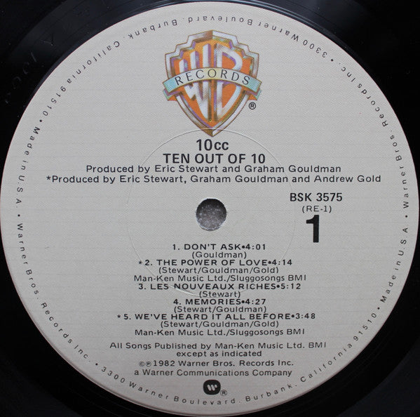 10cc : Ten Out Of 10 (LP, Album, Win)